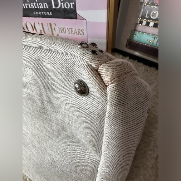 Prada Canapa Bijoux Embellished Denim Tote - Picture 8 of 16